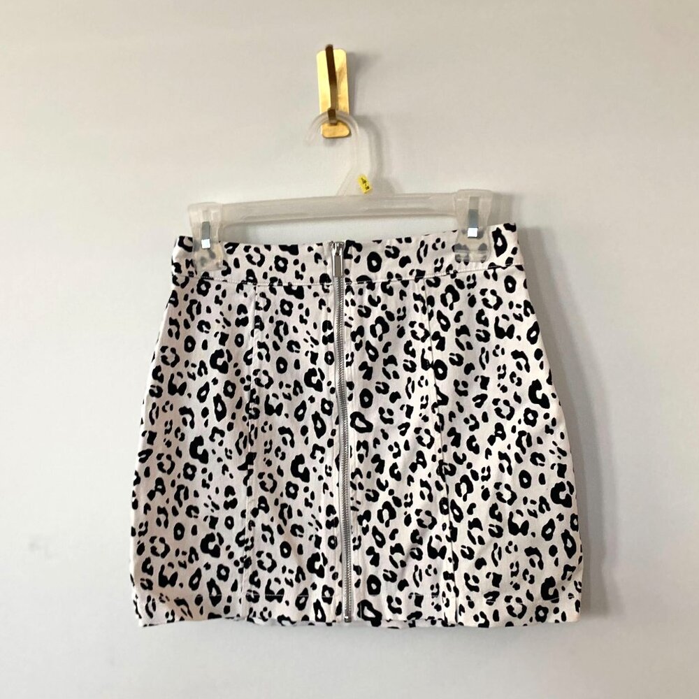 Cheetah Denim Skirt